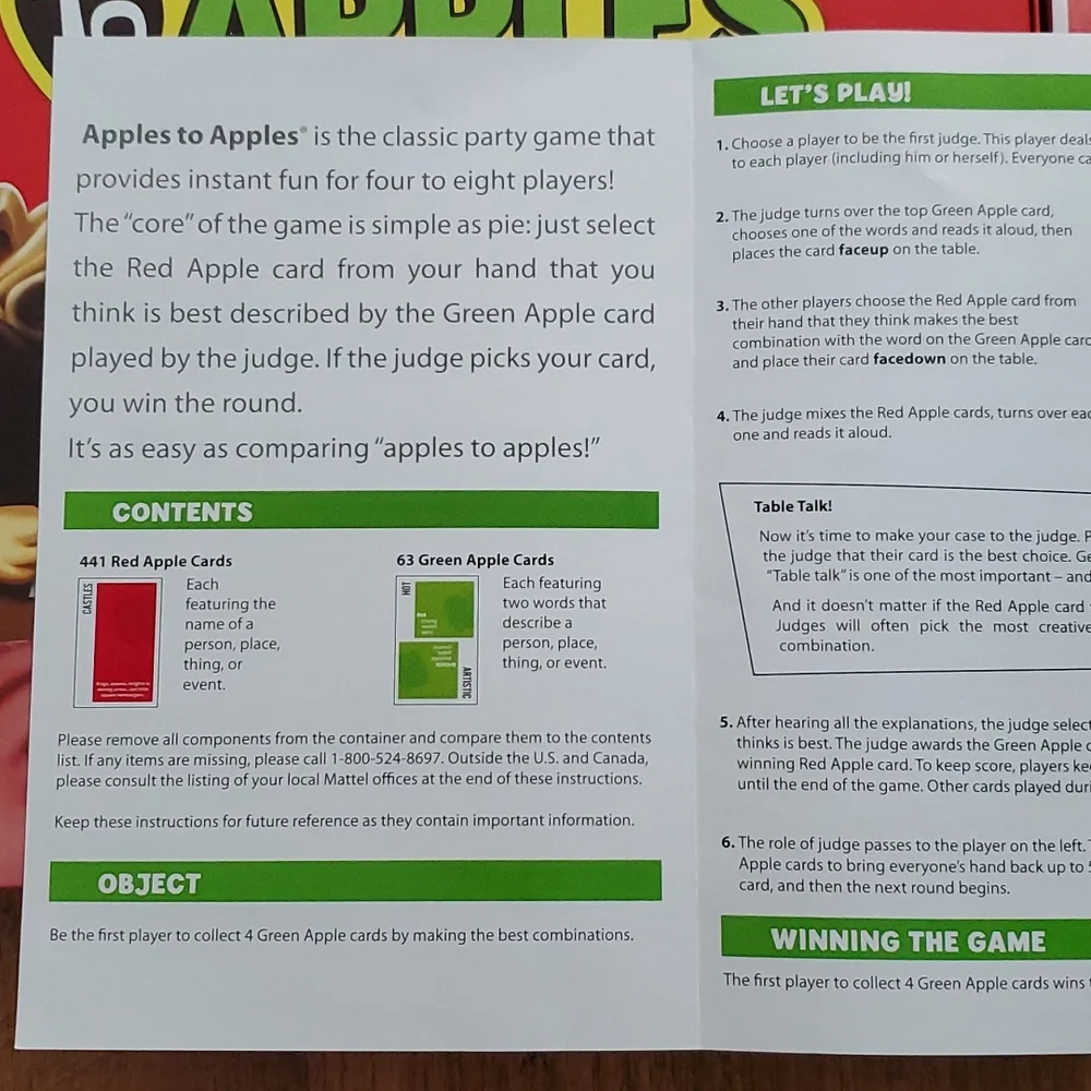 Mattel Apples to Apples game‎